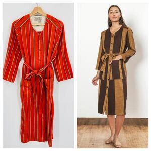 Ace & Jig XS ari striped rhumba wrap dress